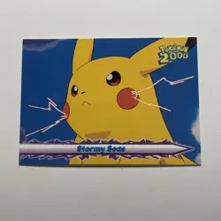 Topps Pokemon The Movie 2000 Card #19 Stormy Seas Pikachu Card Blue Label - Image 1