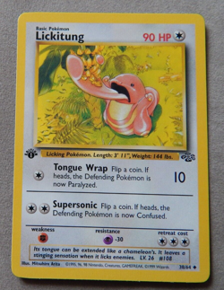 POKEMON RARE 1st EDITION JUNGLE ,, LICKITUNG ,, 38/64 .1999 - Image 1