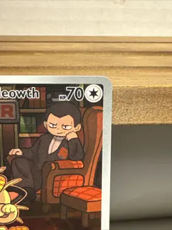 Pokemon TCG Team Rocket's Meowth Illustration Rare 203/182 Destined Rivals - Image 3