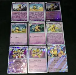 Abra Kadabra Alakazam Pokemon TCG 9 Card Lot Promo Cosmos Holo R-Holo PokeBall + - Image 1