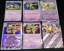 Abra Kadabra Alakazam Pokemon TCG 9 Card Lot Promo Cosmos Holo R-Holo PokeBall + - Image 3