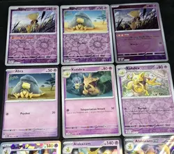 Abra Kadabra Alakazam Pokemon TCG 9 Card Lot Promo Cosmos Holo R-Holo PokeBall + - Image 5