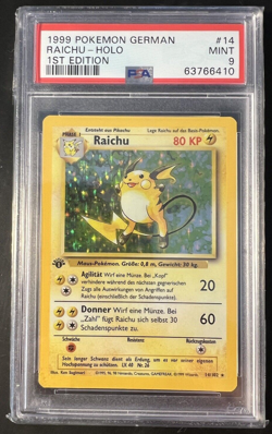 ??1999 Pokemon GERMAN Raichu Holo 1st Edition Graded PSA MINT 9 ?? Last one?? - Image 1