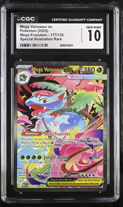 Mega Venusaur ex - 177/132 - SIR - Pokemon Card - CGC 10 Gem Mint - #460 - Image 1
