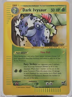 Dark Ivysaur Winner Stamp #6 Pokemon Best Of Game Pokemon Card TCG LP - Image 2