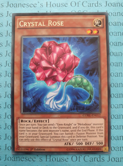 CORE-EN012 Crystal Rose Rare Yu-Gi-Oh Card 1st Edition New - Image 1