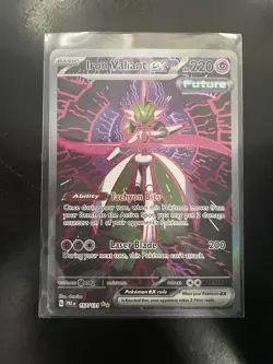 Pokemon Iron Valiant EX TCG Prismatic Evolutions Holo Card 157/131 SV - Image 1