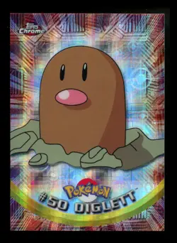 TEKNO Diglett #50 Topps Chrome 2000 Series 1 T.V Holo Pokemon Card TCG - Image 1