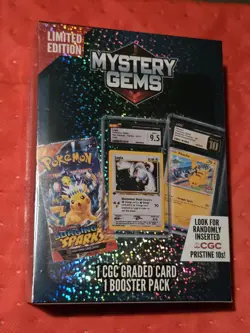 Pokemon *Sealed* Mystery Gems 2025 CGC Graded Card + Pokemon Pack Random - Image 1
