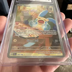 Minun Paradox Rift Full Art Holo Pokemon Card #194/182 CGC 10 (psa 10) - Image 2