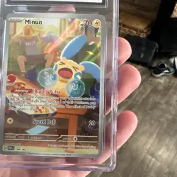 Minun Paradox Rift Full Art Holo Pokemon Card #194/182 CGC 10 (psa 10) - Image 5