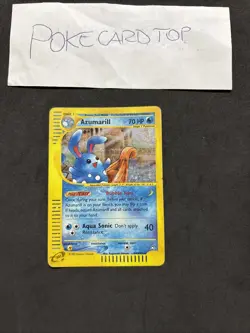 Pokemon Card Azumarill H4/H32 Aquapolis-eng-holo-Swirl-Exc! - Image 1