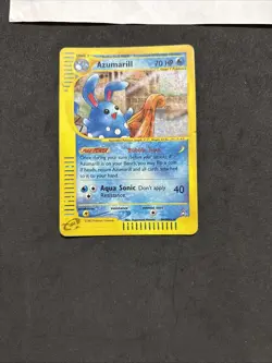 Pokemon Card Azumarill H4/H32 Aquapolis-eng-holo-Swirl-Exc! - Image 3