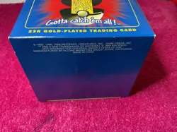 Pokemon Burger King 23k Gold Plated Trading Card Charizard Sealed In Blue Box - Image 2