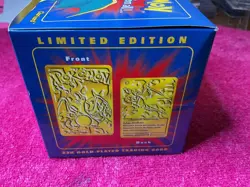 Pokemon Burger King 23k Gold Plated Trading Card Charizard Sealed In Blue Box - Image 4