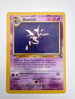 Haunter Pokemon Card Non-Holo 21/62 Fossil Set Rare 1999 Original LP - Image 1
