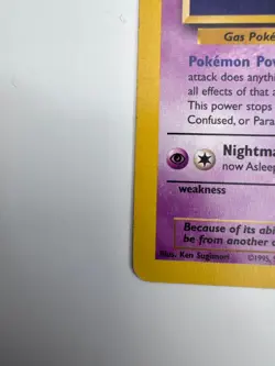 Haunter Pokemon Card Non-Holo 21/62 Fossil Set Rare 1999 Original LP - Image 5
