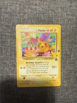 Pokemon Pikachu TCG Birthday Celebrations Holo Rare Card #24 - Image 1