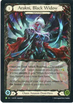 Flesh and Blood: Promo Cards: Foil Extended Art Arakni, Black Widow: LP Con - Image 1