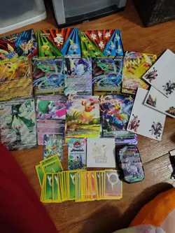 Pokemon Lot Cards Stickers Etc - Image 1