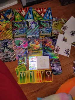 Pokemon Lot Cards Stickers Etc - Image 2