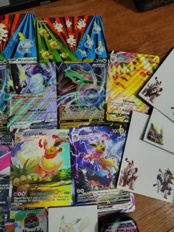 Pokemon Lot Cards Stickers Etc - Image 5