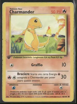 Pokemon TCG Charmander 46/102 1st Edition Base Set Italian - Image 1