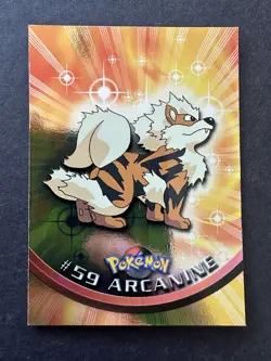 Pokemon Topps Series 1 Blue Logo Holo #59 Arcanine - Image 1