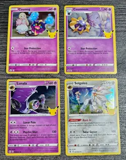 Pokemon TCG Cosmog Cosmoem Lunala Solgaleo Set Celebrations 25th Anniversary - Image 1