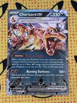Charizard ex - 054/091 Paldean Fates Double Rare Pokemon - NM/MINT - Image 1