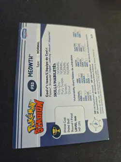 2000 Pokemon Stadium Danone Meowth #52 4/8 Foil Silver - Image 2