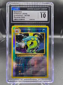 Pokemon Gyarados XY Evolutions Reverse Holo Rare #34 CGC 10 Gem Mint - Image 1