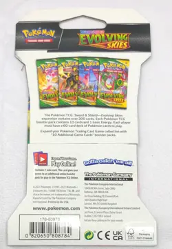 Pokemon TCG Sleeved Sword & Shield Evolving Skies Booster Pack (Factory Sealed) - Image 2