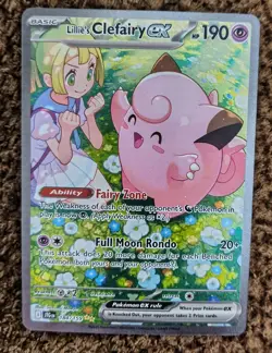 Pokemon TCG Lillie's Clefairy EX Journey Together 184/159 SV09 Near Mint - Image 1