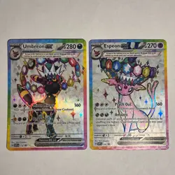 Pokemon TCG Umbreon Ex Espeon Ex Svp 175 176 Promo Pair Prismatic Evolution NM - Image 1