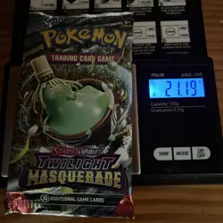 Heavy 21.19g Pokemon Sealed Twilight Masquerade Booster Pack - Image 1