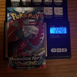 Heavy 22.40g Pokemon Sealed Paradox Rift Booster Pack - Image 1