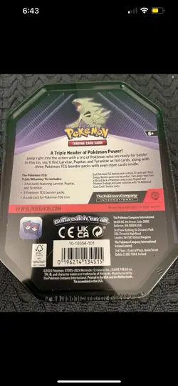 Pokemon TCG: Scarlet & Violet Tyranitar Triple Whammy Tin - Sealed - Brand New - Image 3