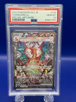 PSA 10 Charizard ex 134/108 SAR sv3 Pokemon Japanese Ruler of the Black Flame - Image 1