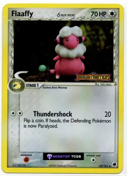 Flaaffy Delta Species 30/101 Pokemon TCG Dragon Frontiers Reverse Holo Stamped - Image 1