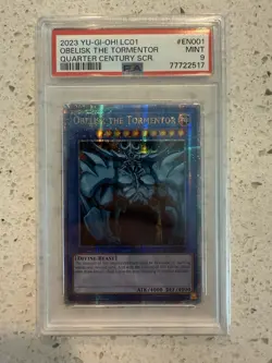 Yu-Gi-Oh! Obelisk the Tormentor (Quarter Century Secret Rare) PSA 9 ITA Error - Image 1