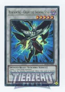 Yugioh Blackwing - Gram the Shining Star BLCR-EN063 Ultra Rare 1st Edition - Image 1