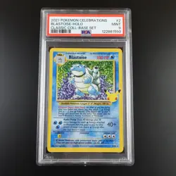 PSA 9 Blastoise 2/102 Pokemon Celebrations Classic Collection Holo Graded Card - Image 1