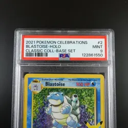 PSA 9 Blastoise 2/102 Pokemon Celebrations Classic Collection Holo Graded Card - Image 2