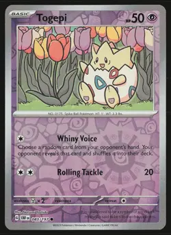 SV03: Obsidian Flames Togepi #083/197 Reverse Holo Pokemon Card - Image 1