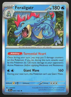 SV05: Temporal Forces Feraligatr #041/162 Holo Rare Pokemon Card - Image 1