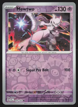 SV07: Stellar Crown Mewtwo #059/142 Reverse Holo Pokemon Card - Image 1