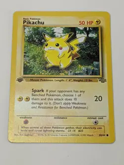 First Edition PIKACHU Jungle Series Card #60/64 - non holo red cheeks - Image 1