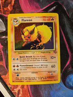 Pokemon TCG Flareon Jungle Holo Card 3/64 Unlimited Rare WOTC 1999 - Image 1