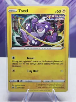 Toxel SWSH209 Cosmos Holo Black Star Promo Pokemon Card 2022 - Image 1